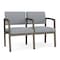Lesro Lenox 2 Seat Tandem Seating W/ Arm, 43.5 in W 24.5 in L 32 in H LS2103 - alternate 1